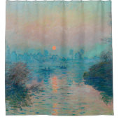 サンセットオンザセーヌアットラバコートバイクロードモネ シャワーカーテン (正面)