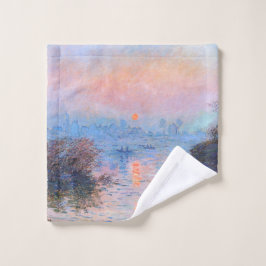 サンセットオンザセーヌクロードモネ ウォッシュタオル