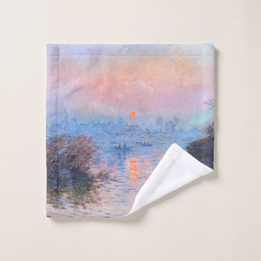 サンセットオンザセーヌクロードモネ ウォッシュタオル (ウォッシュタオル)