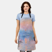 サンセットオンザセーヌクロードモネ エプロン (着用した状態)