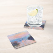 サンセットオンザセーヌクロードモネ スクエアペーパーコースター (インサイチュ)