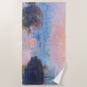 サンセットオンザセーヌクロードモネ ビーチタオル (正面)