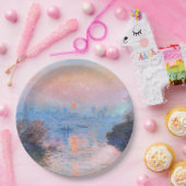 サンセットオンザセーヌクロードモネ ペーパープレート (パーティー)