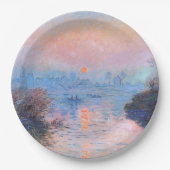 サンセットオンザセーヌクロードモネ ペーパープレート (正面)
