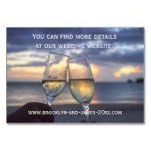 サンセットオンザビーチ結婚式アコモデーションカード テーブルナンバー (裏面)