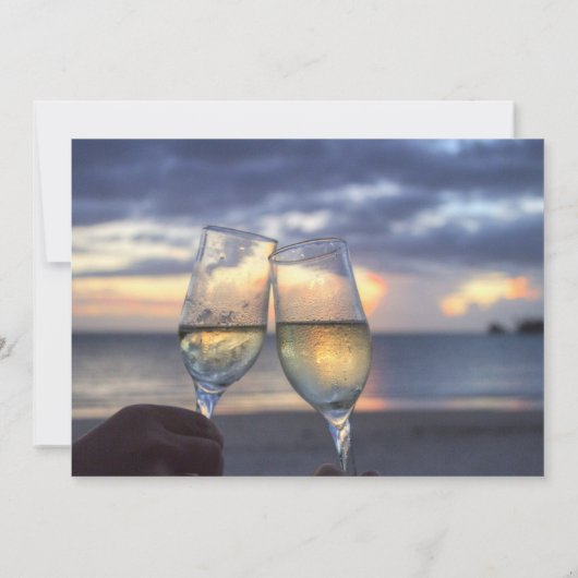 サンセットオンザビーチ結婚式招待状 招待状 (裏面)