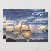 サンセットオンザビーチ結婚式 招待状 (正面/裏面)