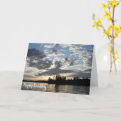 サンセットオンザレイク誕生日カード カード (黄色い花)