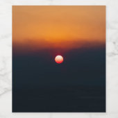 サンセットオンザワインボトル ワインラベル (シングルラベル)