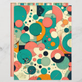 サンセットオンシーパターン（の模様が）あるスクラップブック紙 (正面/裏面)