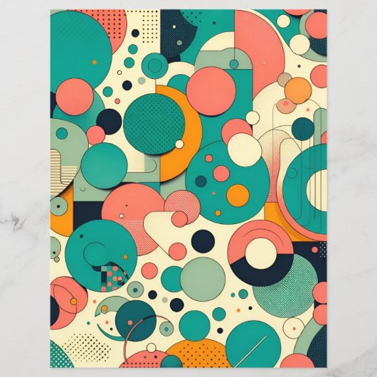 サンセットオンシーパターン（の模様が）あるスクラップブック紙 (正面)