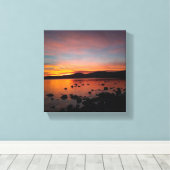サンセットオンタホ湖 キャンバスプリント (インサイチュ (ウッドフロア))