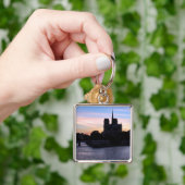 サンセットオンノートルダムドパリ – パリ，フランス キーホルダー (手)