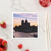 サンセットオンノートルダムドパリ – パリ，フランス スタンダードカクテルナプキン (インサイチュ)