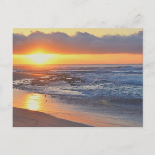 サンセットオンビーチはがき ポストカード (正面)