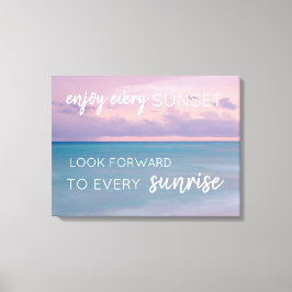 サンセットオンビーチウォールアート引用文 キャンバスプリント