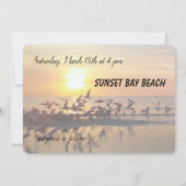 サンセットオンビーチテーマ結婚式招待状 招待状 (裏面)