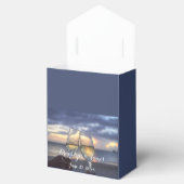 サンセットオンビーチブルー結婚式の引き出物ボックス フェイバーボックス (オープン)