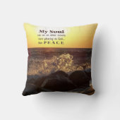 サンセットオンビーチロックスwith引用文 クッション (裏面)