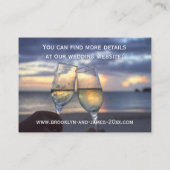 サンセットオンビーチ結婚式宿泊カード エンクロージャーカード (裏面)