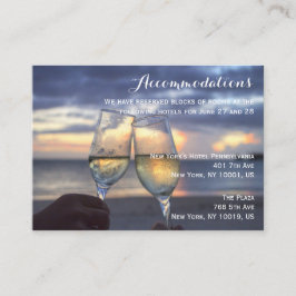 サンセットオンビーチ結婚式宿泊カード エンクロージャーカード