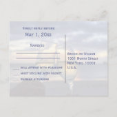 サンセットオンビーチ結婚式RSVPはがき インビテーションポストカード (裏面)