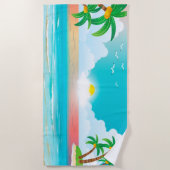 サンセットオンビーチ ビーチタオル (正面)