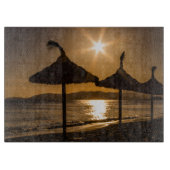 サンセットオンビーチ，マヨルカ，スペイン カッティングボード (正面)