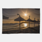 サンセットオンビーチ,マヨルカ,スペイン キッチンタオル (横)