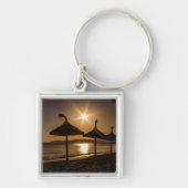サンセットオンビーチ,マヨルカ,スペイン キーホルダー (正面)