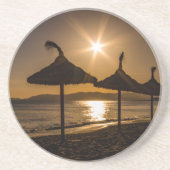 サンセットオンビーチ，マヨルカ，スペイン コースター (正面)