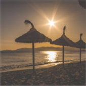 サンセットオンビーチ，マヨルカ，スペイン シール (正面)