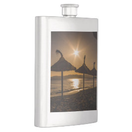 サンセットオンビーチ，マヨルカ，スペイン フラスク