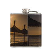 サンセットオンビーチ，マヨルカ，スペイン フラスク (裏面)