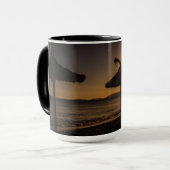 サンセットオンビーチ，マヨルカ，スペイン マグカップ (正面左)