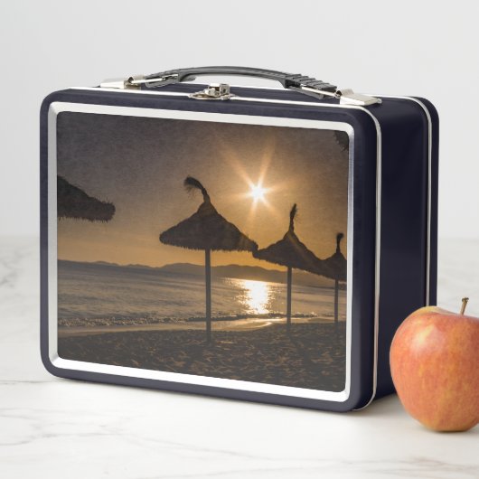 サンセットオンビーチ，マヨルカ，スペイン メタルランチボックス (インサイチュ)