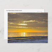 サンセットオンフォートマイヤーズビーチ,フロリダ ポストカード (正面/裏面)