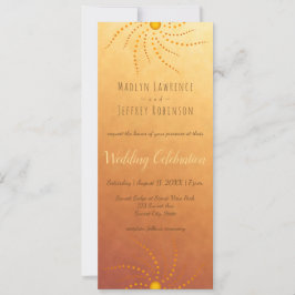 サンセットオンブルドットマンダラウェディング 招待状