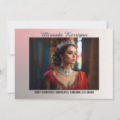 サンセットオンブル風景パージェントサインカード 招待状 (正面)