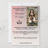 サンセットオンブル風景パージェントサインカード 招待状 (裏面)