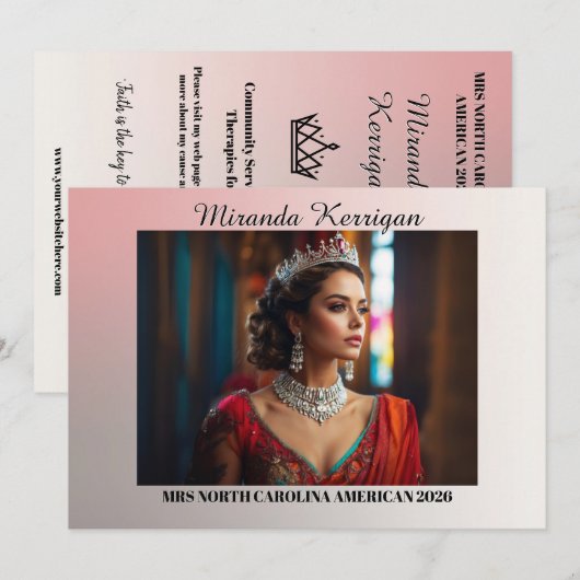 サンセットオンブル風景パージェントサインカード 招待状 (正面/裏面)