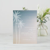 サンセットオンブレパームツリービーチウェディング 招待状 (スタンド正面)