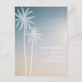 サンセットオンブレビーチ結婚式日付の保存 案内ポストカード (正面)