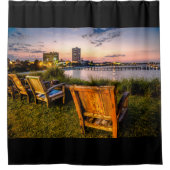 サンセットオンペンサコーラビーチ写真 シャワーカーテン (正面)