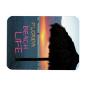 サンセットオンホワイトサンドフロリダビーチ マグネット (横)