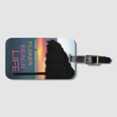 サンセットオンホワイトサンドフロリダビーチ ラゲッジタグ (正面横)