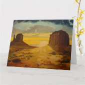 サンセットオンモニュメントバレー、by Gary Poling カード (黄色い花)