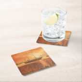 サンセットオン過去 スクエアペーパーコースター (インサイチュ)