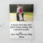 サンセットオーシャンクリスマスフェイスワンフォト シーズンカード (内部)