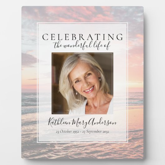 サンセットオーシャンメモリアルフォトトリビュート フォトプラーク (正面)